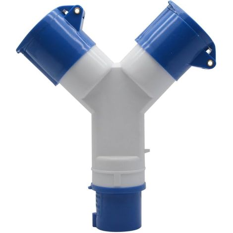 Splitter 2 voies 16A 220V IP44 prise industrielle 3 broches 2 voies (1/5)