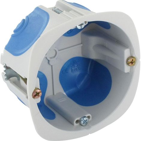 Boîtier d'appareillage Multimat NO AIR NF pour cloison sèche Ø67 x 40 mm – Montage dans cloisons de 10 à 23 mm – Languettes d'ouverture sur membranes – BLM