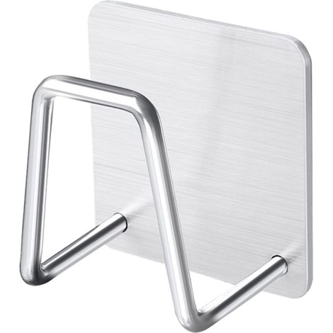 Porte-éponge lavabo cuisine adhésif en acier inoxydable 304 anti-rouille étanche caddy rangements 5x5x3,2 cm (1/5)