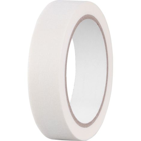 Band Strend Pro, 25 mm, L-25 m, Krepp, Malerband, Abdeckband, klebend, weiß (1/3)