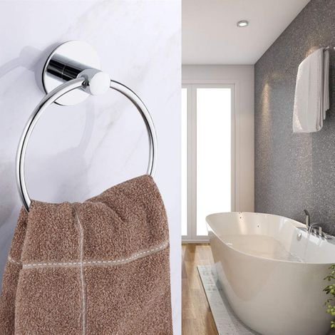 Anneau Serviette, Support de Rangement pour tagre Serviette sans Perforation fix au Mur. (1/5)