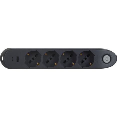 Ciabatta Multipresa 4 Prese Schuko Bipasso 2 USB Bticino 3684GBU (1/5)