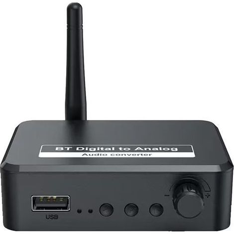 Récepteur Bluetooth 5.3 - Sorties SPDIF / Optique / RCA - Pour chaîne audio et home cinéma - Noir (1/5)