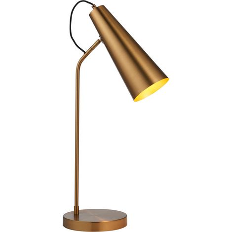 Endon Karna New Lampada da tavolo operativa in caldo ottone anticato (1/5)