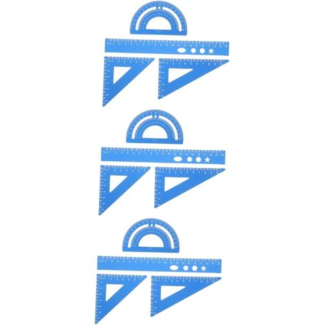 Règle de mesure et dessin avec équerre rapporteur Outil scolaire (1/5)