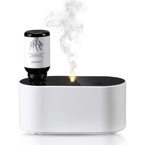 Diffuseur d'huiles essentielles sans eau, diffuseur d'aromathérapie, mini portable, avec 3modes de pulvérisation, démarrage par cycle-Platine (1/5)