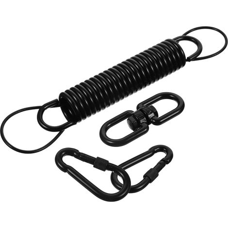 Ressort de Chaise Suspendue en Acier Inoxydable Noir Stable et Portable pour Hamac et Fauteuil Suspendu en Extérieur Connexions (1/4)