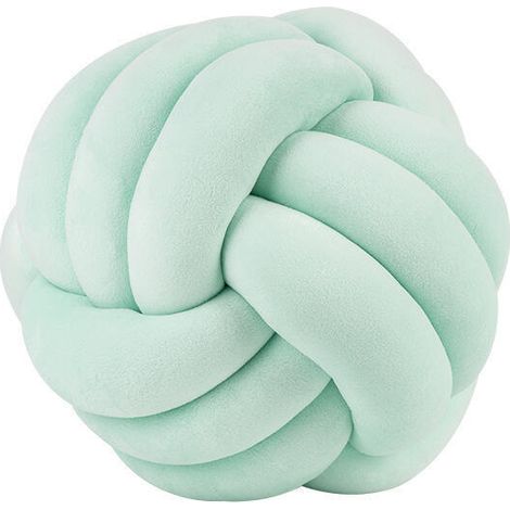 Dekoratives Knotenkissen – weich und bequem, ideal für Schlafzimmer, Sofas, Büros und mehr. (Hellgrün, 22 cm) (1/5)