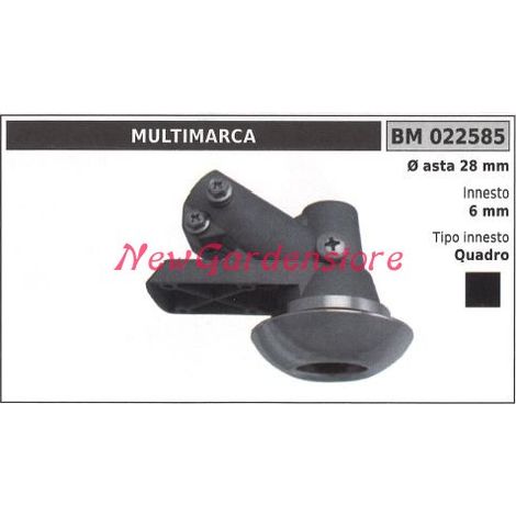 Coppia conica decespugliatore 022585 Ø asta 28 Ø innesto 6 tipo quadro