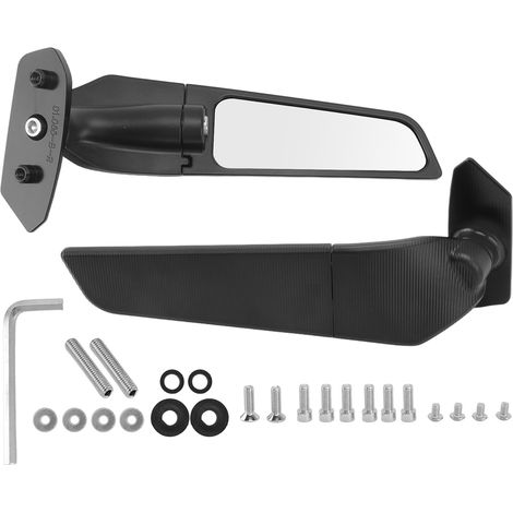 Rétroviseur Moto Rotatif Aile Vent Miroir Remplaçant pour SUZUKI GSXR 1000 2017-2021, Rétro Vue Latérale Réglable (1/5)