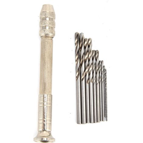 Handbetriebene manuelle Bohrmaschine mit Mini-Bohrer, Präzisionsbohrwerkzeug für Walnussholzschnitzereien mit Spiralbohrern (1/5)