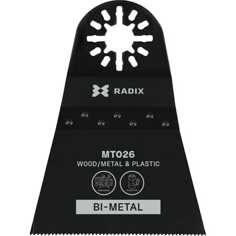 Lame multitool - Radix - Bi-métal - 40 x 69 mm - 18 dents (1,4 mm) fraisées (1/3)