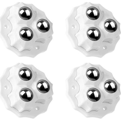 Petite Roulette Adhésive 360°, Pivotante blanche (1/5)