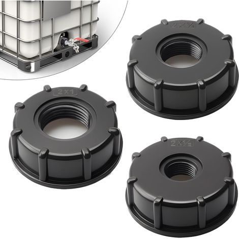 3 pezzi Adattatore IBC Bouchon S60x6 - Connettore del serbatoio IBC 3/4,1/2,1 Pouce - Adattatore IBC Bouchon s60x6 per cuve 1000 litri 3/4,1/2,1 Pouce (1/5)