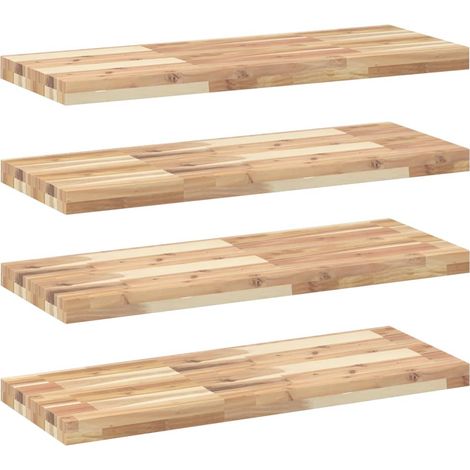Maison Exclusive - Schweberegale 4 Stk. 100x30x4 cm Massivholz Ak