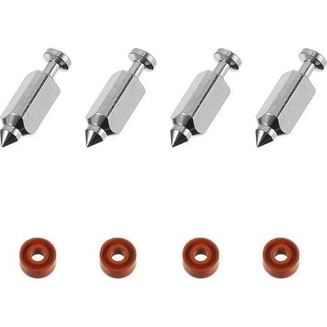 Kit 4 Soupapes à Pointeau de Carburateur Acier Joints Caoutchouc, Compatibles Tondeuse à Gazon et Moteur 398188, Pièces de Rechange Précises pour Entretien Carburateur Pelouse (1/5)