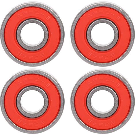 8 Roulements à Billes 608 Roulement à Billes pour Skateboard et Scooter Kit de 8 Pièces (Rouge 9) (1/5)