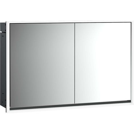Armario con espejo iluminado emco loft, 1200mm, 2 puertas, modelo (1/5)