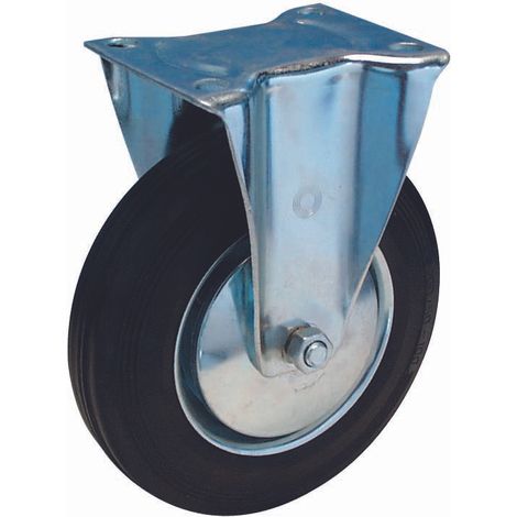Bockrolle Gummi 200mm 138x109mm 205kg Tragkraft Rollen Rolle Lenkrollen Rad TOP (1/4)