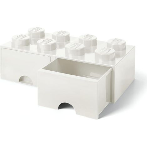 scatola portaoggetti Lego due cassetti impilabile 50x25 cm