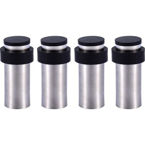 8 cm großer Türstopper aus Edelstahl mit Gummi-Türstopper für Boden oder Wand (4er-Set) (1/4)