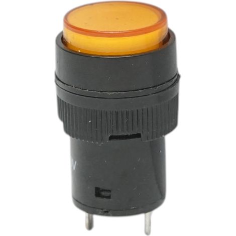 Indicatore di segnale industriale LED giallo 220V Ø 16mm Breckner Germany (1/4)