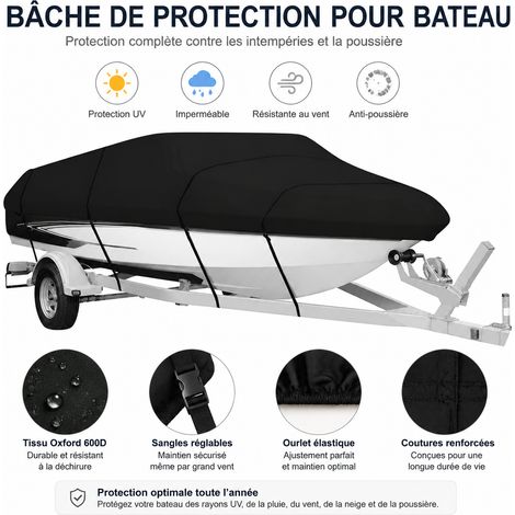 Housse de protection pour bateau coque en V 17-19FT 600cm310cm noir noir 17-19ft 600cm 310cm 3 kg – Livraison gratuite