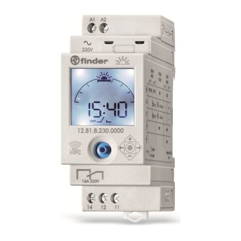 Finder 12.81.8.230.0000 Zeitschaltuhr für Hutschiene 230 V/AC Astronomisch (1/5)
