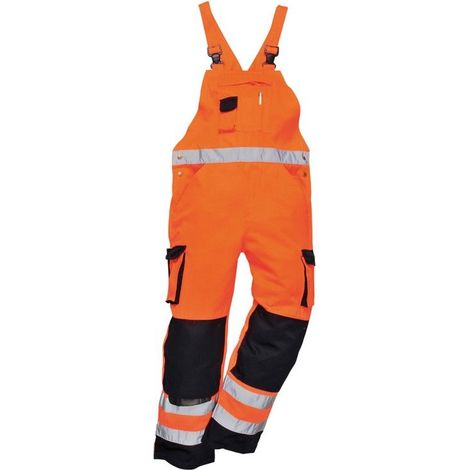 Cotte à Bretelles Hv Dijon Couleur : Orange/marine Taille L - Portwest (1/5)