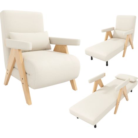 Modernes Design: 3-in-1-Umbausessel mit Schlaffunktion, umbaubares Schlafsofa, gepolsterter Klappsessel, Polstersitz, Loungesessel, Einzelbett, geeignet für Wohnzimmer, Schlafzimmer, Büro, Wohnung usw