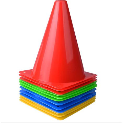 12 Cônes de Signalisation, Entraînement de Football, Vertèbres, 17 cm Cônes de Marquage de l'espace, Cônes d'entraînement de Football pour Sports, Jeux, Terrains de Jeux de Fitness (1/4)