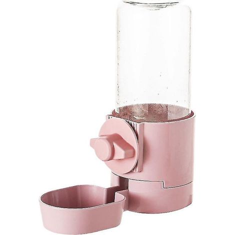 Trinkflasche für Kaninchen (500 ml), tropffreie Trinkflasche für Meerschweinchen, automatischer Wasserspender für Hamster, 1 Stück (d-) - rosa