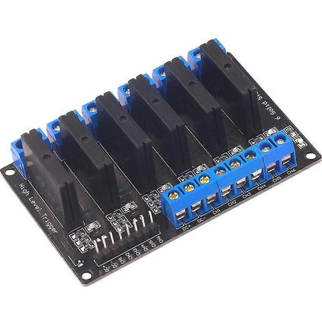 -m282 6-Wege-Halbleiterrelaismodul 5 V Hochpegel-Trigger-Gleichstromsteuer-Wechselstrom (1/5)