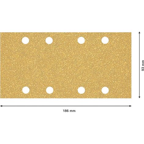 BOSCH LIJAS EXPERT C470 CON 8 ORIFICIOS PARA LIJADORAS ORBITALES DE 93 X 186 MM TAMAÑO DEL GRANO 120 UNIDAD DE EMBALAJE 10 unidades