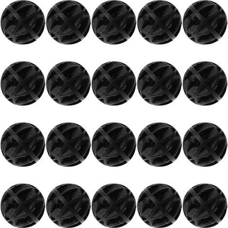 150 Pieces Bio Filter Balls for Pond Filter, Aquarium Filter, Organic Filter Balls, Organic Pond Balls, Black Cotton (1/5)