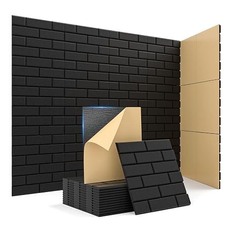 Acoustic Plate Black Bricks Wall Door Ceiling Slab