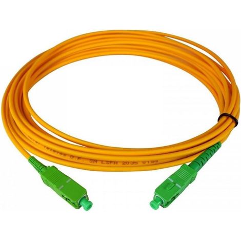 Câble fibre optique SC/APC monomode 20m LSFH Euroclasse Dca