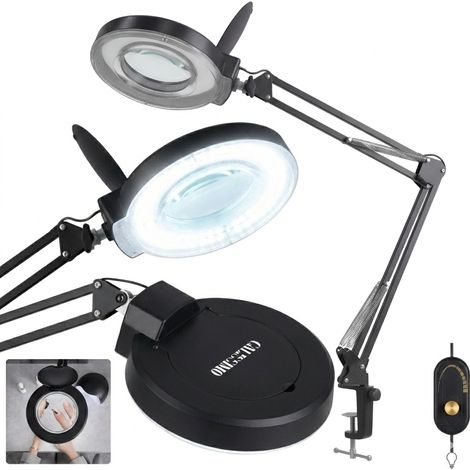 Lámpara de aumento LED para cosméticos, 24 W, lupa para pestañas, para escritorio, color negro, 83 cm. (1/5)
