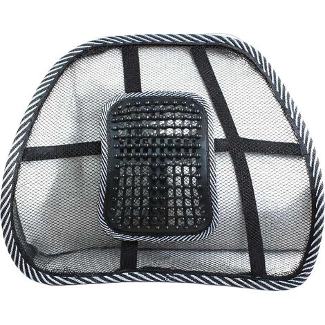 Oreiller de Soutien Lombaire de Voiture avec Perles de Massage, Maille Respirante (Petit Serre-Taille à Clous en cuir-687) (1/5)