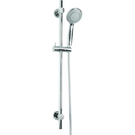 Croydex Flexi-Fix 5 Settings Shower Set, Riser Rail, Hose & Head, Multifunction (1/5)