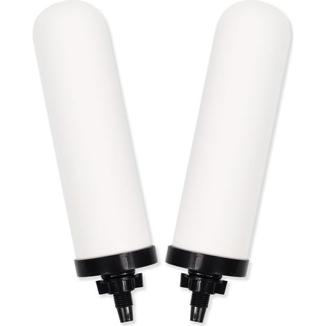 Ortviai Lot de 2 Bougies Filtrantes en Céramique 7 Pouces - Filtres de Rechange avec Charbon Actif pour Système de Purification par Gravité Berkey, British Berkefeld - Filtration Microporeuse Haute Pe (1/5)