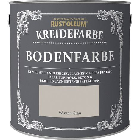 Rust-Oleum Kreidefarbe Bodenfarbe 2,5 L wintergrau Kreidefarbe