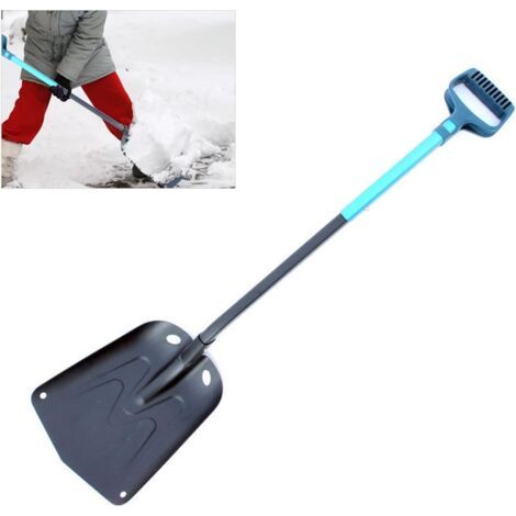 Pelles à Neige Outils D en Forme de poignée en Forme de Pelle à Neige Pliante Randonnée à randonnée rétractable for Voiture Hiver Glace Supprimer Le Camping en Plein air Alliage d'aluminium