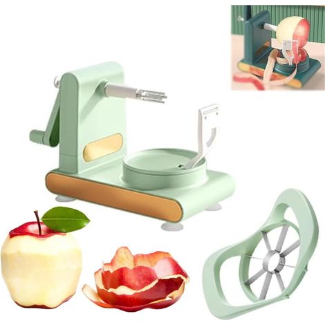 Multifunktionaler Obstschäler mit Fruchtteiler-Set, Multifunktionaler Obstschäler 2.0, Handschäler, Obst- und Gemüseschäler aus Edelstahl für Kartoffeln - Crezuo
