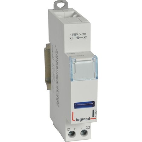 Voyant à LED CX³ simple 12V à 48V bleu 1 module LEGRAND 412924 (1/2)
