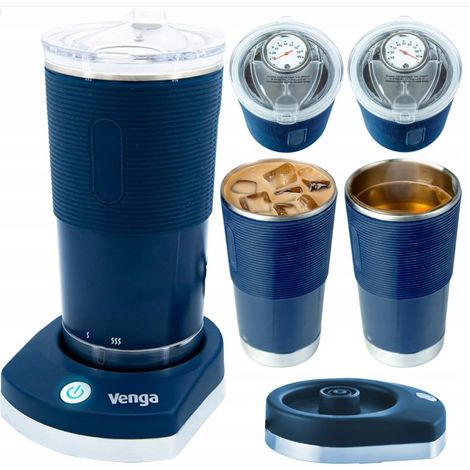 Mug isotherme de 380 ml avec indicateur de température pour les voyages et le chauffage de voiture (1/5)