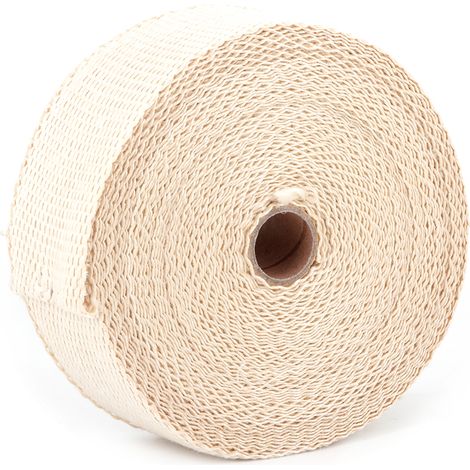 Ruban d'isolation thermique pour collecteur d'échappement en fibre de verre, jaune clair, 5 cm x 15 m (1/5)