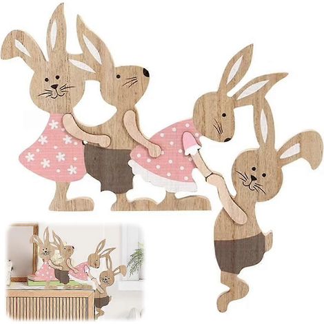 Décorations de Pâques pour la maison, centres de table de Pâques, décorations de Pâques en bois (1/5)