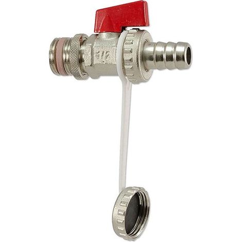 KFE-Kugelhahn 1/2'' Durchgangsform - Messing vernickelt - selbstdichtend - DN15 bis PN16