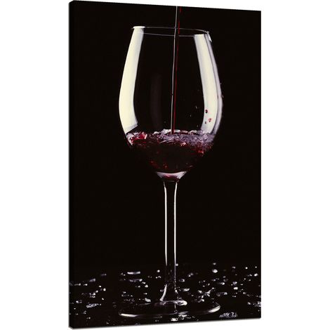 Stampa su tela "Cucina - Bicchiere di vino" 70x120 cm